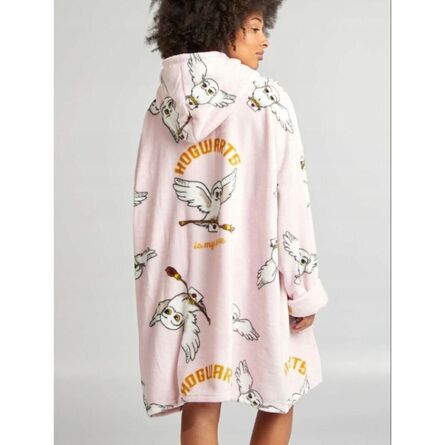 Harry Potter Hedwig Chibi Coral Fleece Poncho