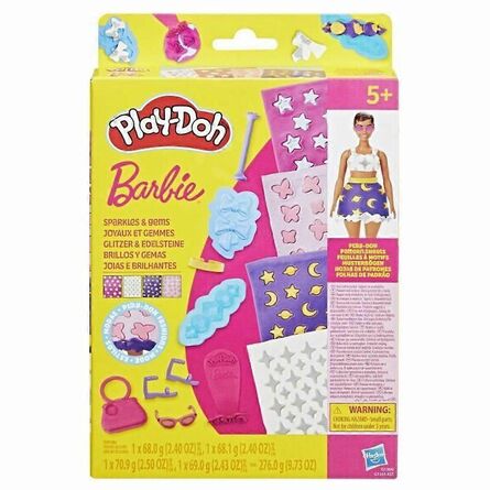 Πλαστελίνη Hasbro Play-Doh: Fashion - Barbie Designer Patterns Packs Sparkles And Gems (G1364)