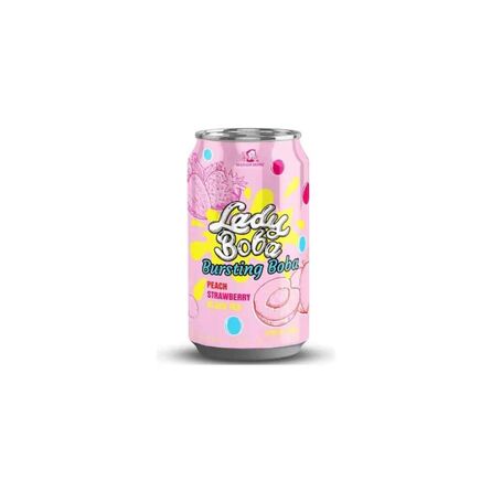 Bubble Tea With Boba Peach and Strawberry