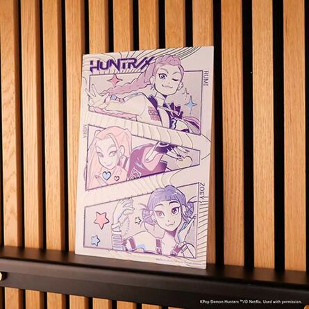 K-Pop Demon Hunters  Rumi Mira Zoe Embossed Aluminum Poster