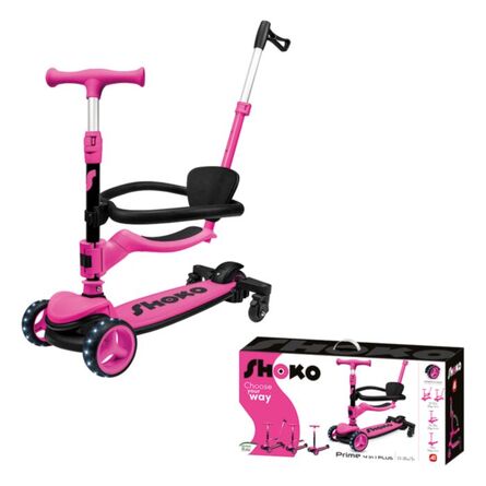 AS SHOKO: Prime 4 in 1 PLUS Scooter Ροζ (5004-50523)