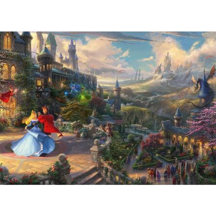 Puzzle 57369 Kinkade Disney Sleeping Beauty Dancing In The Enchanted Light 1000 Pieces