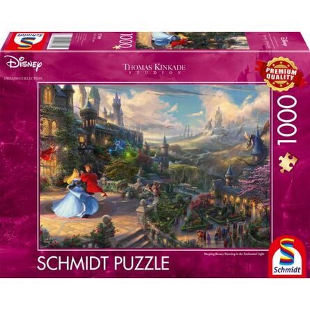 Puzzle 57369 Kinkade Disney Sleeping Beauty Dancing In The Enchanted Light 1000 Pieces