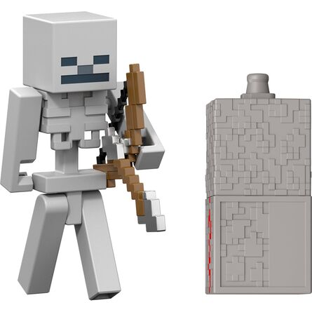 Mattel Minecraft: Redstone Charged - Skeleton 8cm Figure (JJR93)
