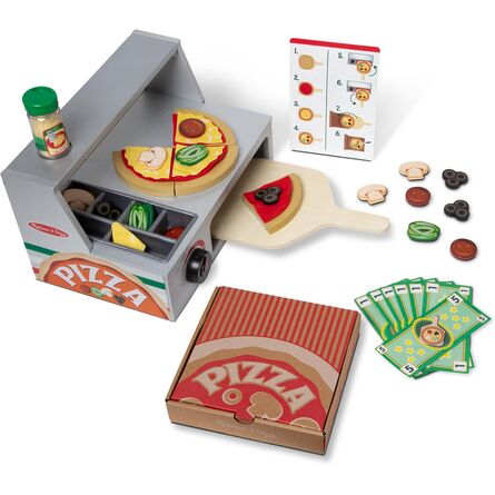 Melissa & Doug Pretend Play: Wood - Top Bake Pizza Counter Playset (6074890)