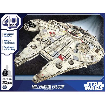 Παζλ Spin Master Disney: Star Wars 4D Build - Millennium Falcon 3D Cardstock Puzzle Model Kit (6069815)