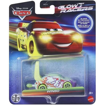 Αυτοκινητάκι Mattel Disney Cars: Glow Racers - Wingo Vehicle (JDH68)