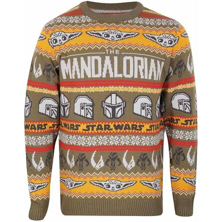 Χριστουγεννιάτικο Πουλόβερ Star Wars The Mandalorian Green Christmas Jumper