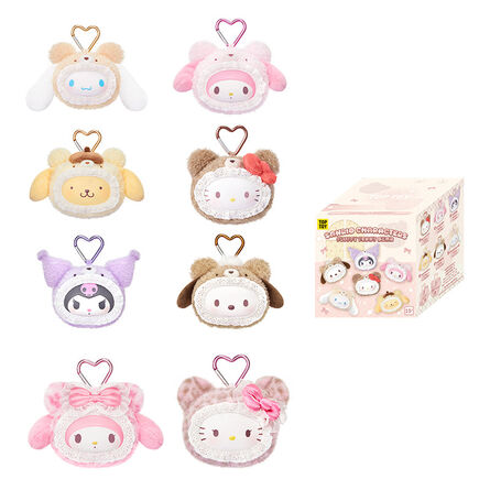 Λούτρινο Μπρελόκ Sanrio Characters Fluffy Teddy Bear Series Plush Pendant Blind Box(1pc) 1τμχ Τυχαία Επιλογή