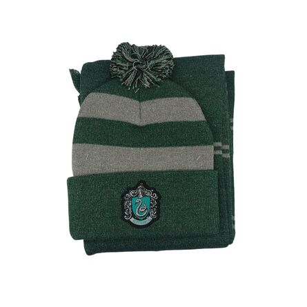 Harry Potter Slytherin Hat and Scarf Set