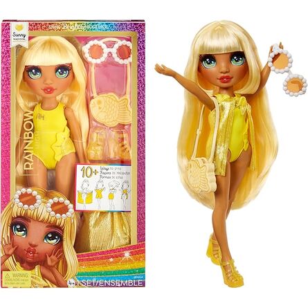 Κούκλα MGA Rainbow High: Swim  Style Fashion - Sunny Madison (Yellow) Doll (507284-EUC)