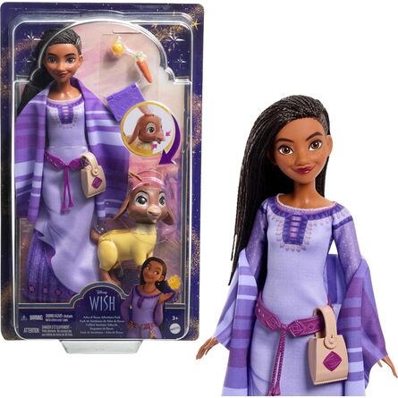 Κούκλα Mattel Disney: Wish Asha of Rosas - Adventure Pack (HPX25)