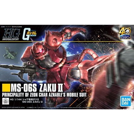 Gundam  HGUC 1/144 Gunpla 40th MS-06S Zaku II -Model Kit