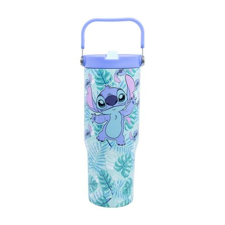 Stitch Aloha Young Adult Cool Insulated Stainless Steel Tumbler With Handle