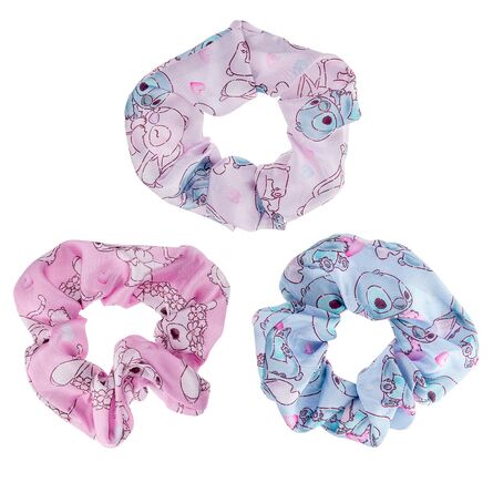 Disney Stitch I heart Scrunchie Trio