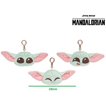 Λούτρινο Μπρελόκ Star Wars Mandalorian Grogu Head Bag Clip Random(1pc) 1τμχ Τυχαία Επιλογή