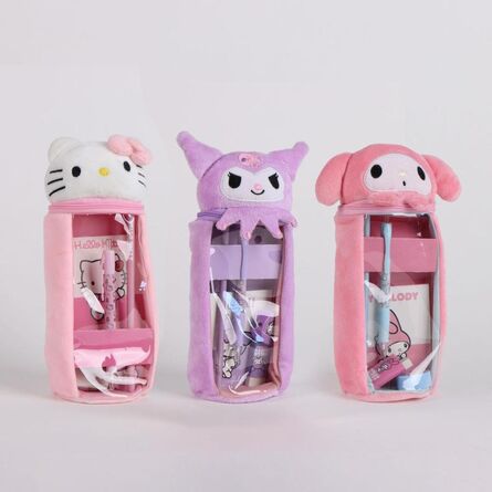 Σετ Γραφικής Ύλης Hello Kitty Pencil Case Plush with Accessories 1τμχ Τυχαία Επιλογή