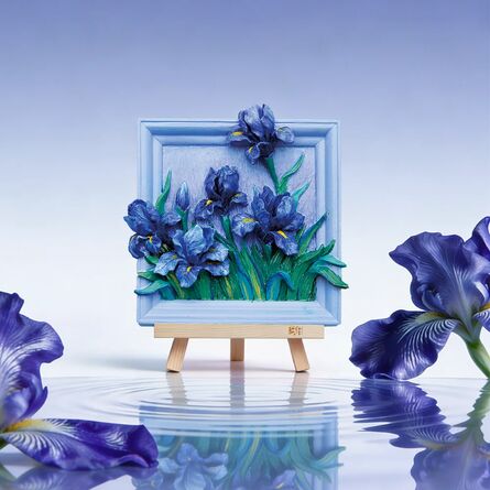 Σετ Ζωγραφικής Magnet Diy Lilac Irises  Resin Diy 3D