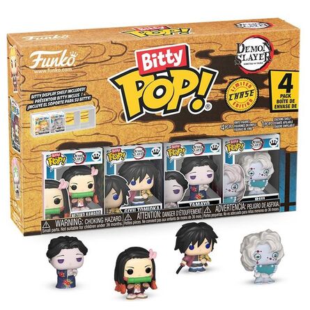 Φιγούρες Funko Bitty Pop! 4-Pack: Demon Slayer- Nezuko Kamado, Giyu Tomioka, Tamayo, Rui (Chase is Possible)