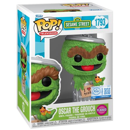 Φιγούρα Funko Pop! 123 Sesame Street - Oscar the Grouch (Flocked) (Special Edition)