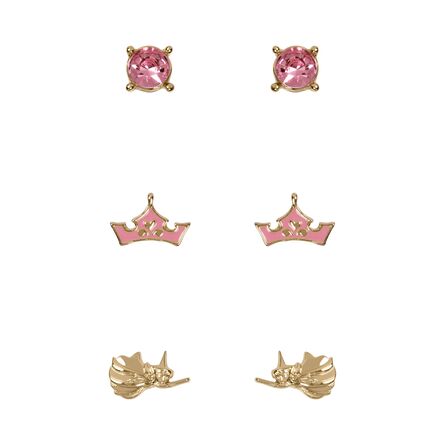 Σκουλαρίκια Disney Sleeping Beauty 3 Pairs  Brass Plated