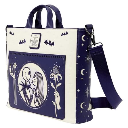 Loungefly Disney: The Nightmare Before Christmas - Jack Skellington & Sally Night Sky Convertible Backpack Tote Bag
