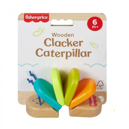 Fisher Price® - Wooden Clacker Caterpillar (JCY39)