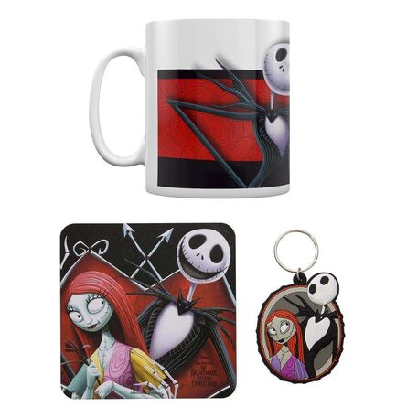 Σετ Δώρου Disney Nightmare Before Christmas Jack & Sally Κούπα, Σουβέρ & Μπρελόκ