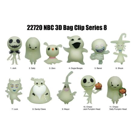 Nightmare Before Christmas Series 8 - 3D Foam Bag Clip Random (1pc)