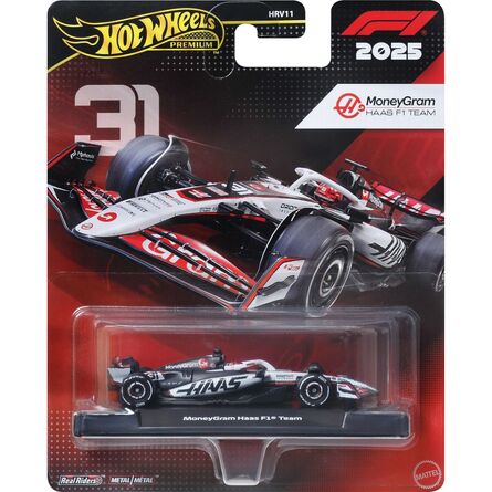 Mattel Hot Wheels Premium: F1 2025 - Moneygram Haas F1 Team Vehicle (JKD78)