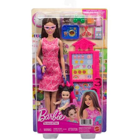 Κούκλα Mattel Barbie: You Can Be Anything - Teacher with Kid Doll (JMK16)