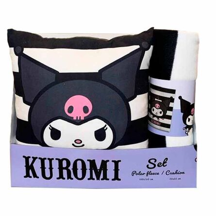 Σετ Κουβέρτα με Μαξιλάρι Hello Kitty Kuromi Polar Blanket and Cushion Set