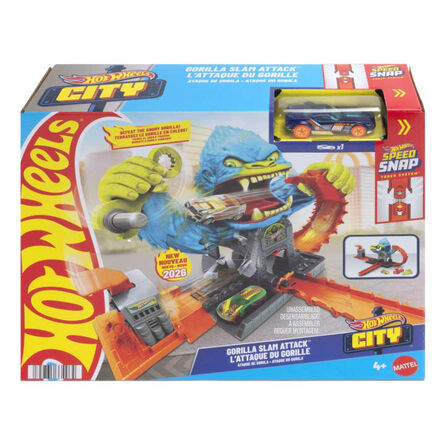 Mattel Hot Wheels: City- Tracks With Beasts – Hot Wheels City Gorilla Slam Attack (JHL92)