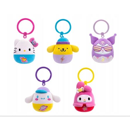 Λούτρινο Μπρελόκ Squishmallows Sanrio Hello Kitty And Friends - Keychain Kawaii Tokyo Random 1τμχ Τυχαία Επιλογή