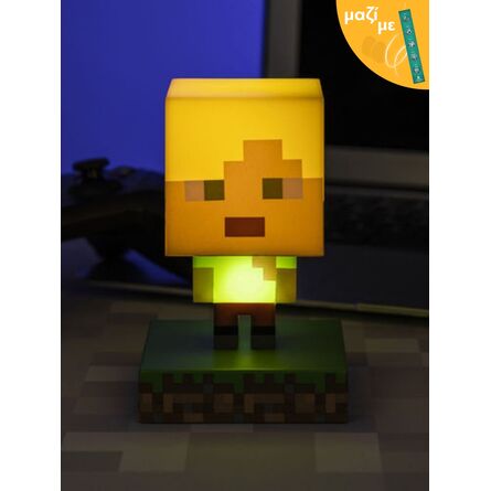 Minecraft Alex Light Along with an Easter Candle