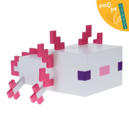 Minecraft Axolotl Light Along with an Easter Candle