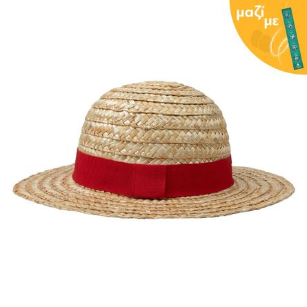 One Piece Straw Hat Along with an Easter Candle