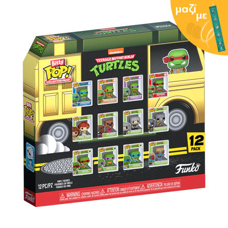Φιγούρες Funko Bitty Pop! Teenage Mutant Ninja Turtles 12 pieces Μαζί με Πασχαλινή Λαμπάδα
