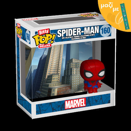 Funko Bitty Pop! Marvel: Spider-Man (Cityscape) Along with an Easter Candle