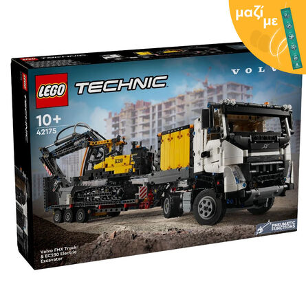 LEGO® Technic: Volvo FMX Truck & EC230 Electric Excavator (42175) Along with an Easter Candle