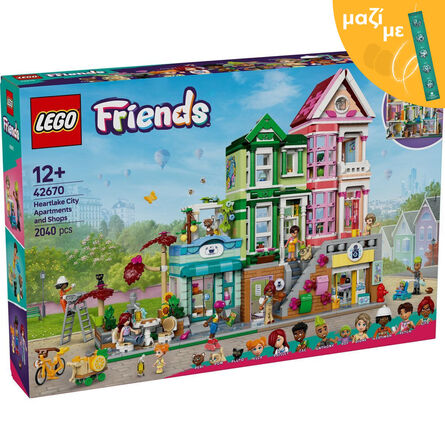 LEGO® Friends: Heartlake City Apartments and Stores (42670) Along with an Easter Candle