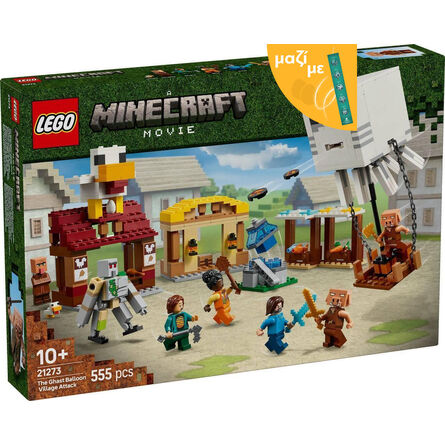 LEGO® Minecraft: The Ghast Balloon Village Attack (21273) Along with an Easter Candle