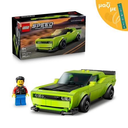 LEGO® Speed Champions: Dodge Challenger SRT Hellcat Sports Car (77237) Along with an Easter Candle