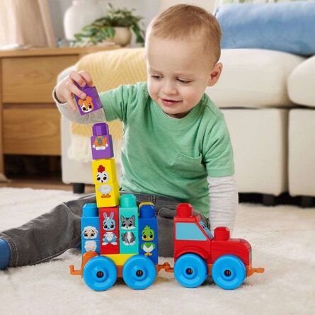 Τουβλάκια Fisher-Price Mega Blocks: Construction Sets - Build & Match Animal Tractor (JKG33)