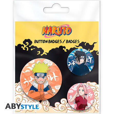 Κονκάρδες Naruto Naruto, Sasuke, Sakura Badge Pack