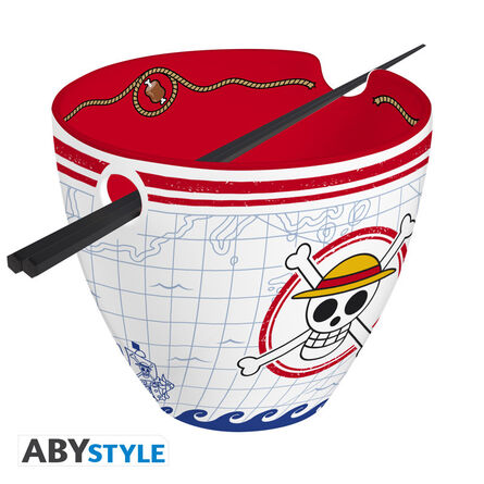 One Piece Ramen Bowl with Chopsticks