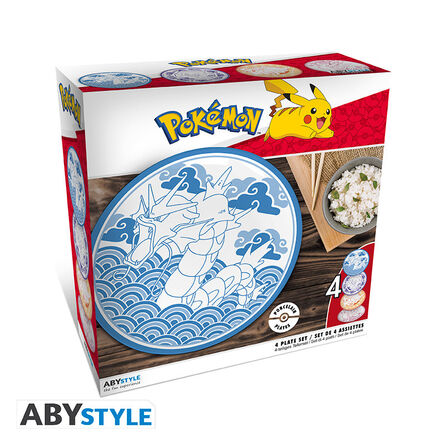 Pokemon Set Of 4 Japanese style Plates