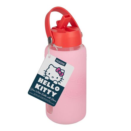 Paladone: Hello Kitty - Glass Water Bottle with Sleeve