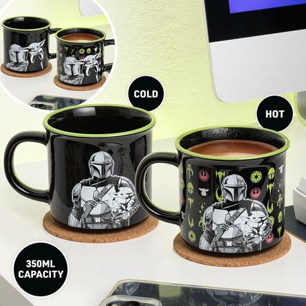 Paladone: Star Wars The Mandalorian - Mandalorian and Grogu Heat Change Mug (PP16271MAN)