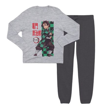 Πιτζάμες Demon Slayer Grey